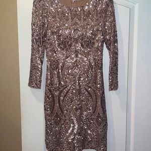 Aqua pink sequin dress